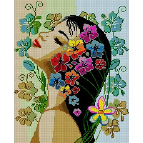 Gobelin - Blumen im Haar Gobelin - Blumen im Haar