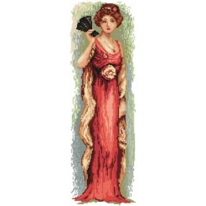 Z 4544 Cross stitch kit - Woman with a fan
