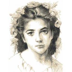 GC 8911 Cross stitch pattern on paper - Girl by W.Bouguereau