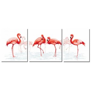 Z 10118 Stickpackung - Triptychon mit Flamingos