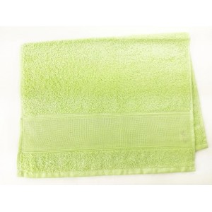 918-02 Towel frotte white lemon green 40x60 cm