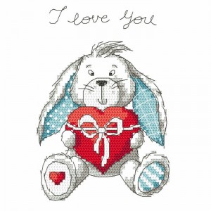 Z 8758 Stickpackung - Lustiger Hase - I love you