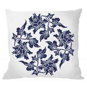 ZU 8937-01 Cross stitch kit - Cushion - Chinese porcelain I