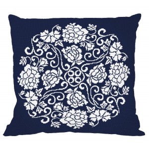 ZU 8938-01 Cross stitch kit - Cushion - Chinese porcelain II