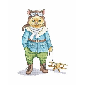 ZN 8780 Cross stitch tapestry kit - Cat - pilot