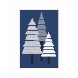 ZU 8873 Stickpackung - Karte - Weihnachtsbaum