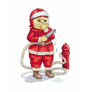 Z 8782 Stickpackung - Katze - Feuerwehrmann