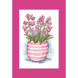ZU 10205-02 Cross stitch kit - Postcard with scilla