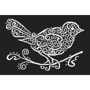 GC 8961 Cross stitch pattern on paper - Lace bird