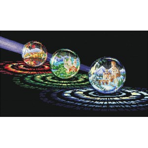SANSH-01 Cross stitch kit - Spheres of wishes
