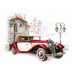 MN 110-022 Cross stitch kit - Retro Cadillac