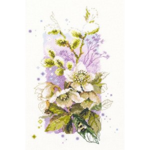 MN 100-104 Cross stitch kit - Hellebore