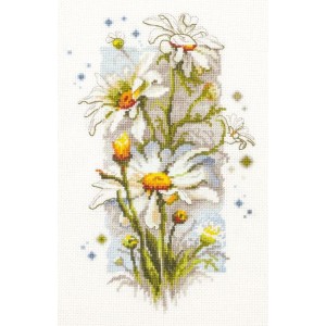 MN 100-103 Stickpackung - Weiße Gänseblümchen
