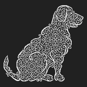 Z 8981 Cross stitch kit - Lace labrador