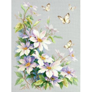 MN 100-062 Cross stitch kit - Clematis