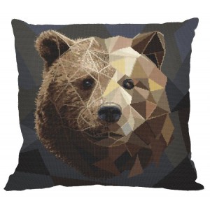 ZU 8983-01 Cross stitch kit - Cushion - Mosaic bear