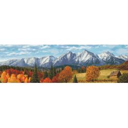 ZN 8989 Stickpackung vorgedruckt - Gebirge im Herbst