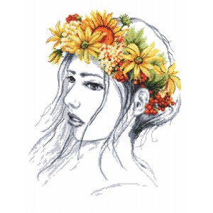 K 10231 Tapestry canvas - Autumn lady