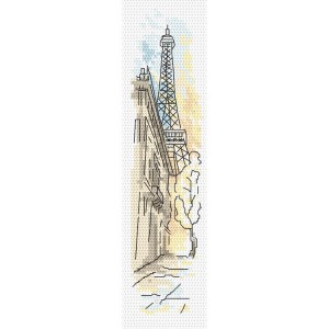 ZU 10404 Cross stitch kit - Bookmark - Greetings from Paris