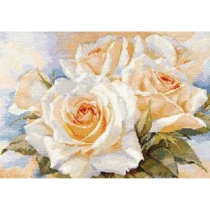 ALI 2-32 Cross stitch kit - White roses