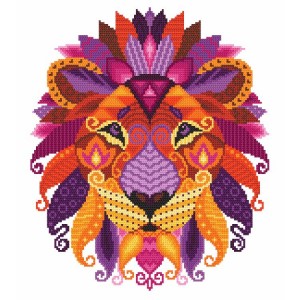 Z 10604 Cross stitch kit - Colourful lion