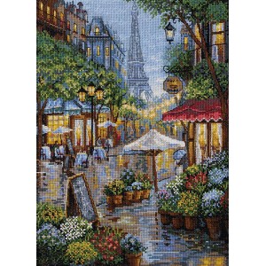 MER K-162 Cross stitch kit - Rainy Paris