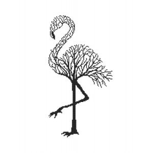 Z 10248 Cross stitch kit - Black flamingo