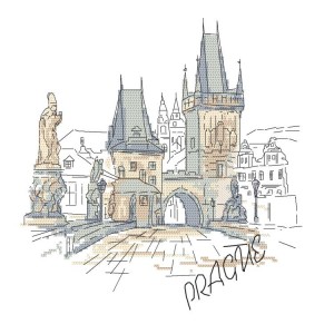 W 10410 ONLINE pattern pdf - Prague - Charles Bridge