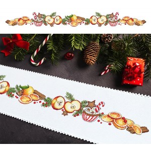 ZU 10197 Cross stitch kit - Long Christmas table runner