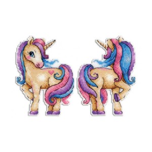 MP R-317 Cross stitch kit - Pendant - Magic unicorn