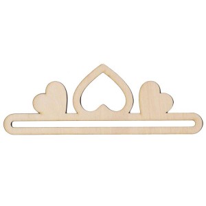 921-02 Wooden hanger 20cm coat hearts