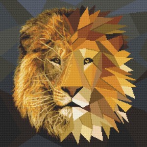 Z 10620 Cross stitch kit - Mosaic lion