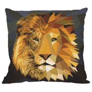 ZU 10620-01 Cross stitch kit - Cushion - Mosaic lion