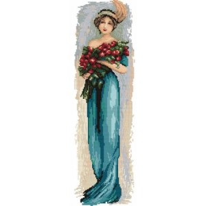 Z 4545 Cross stitch kit - Woman with flowers