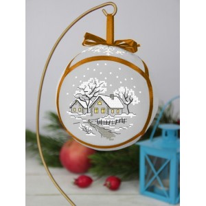 ZU 10287 Cross stitch kit - Christmas ball with huts