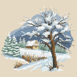 Z 10297 Cross stitch kit - Seasons - Beautiful winter