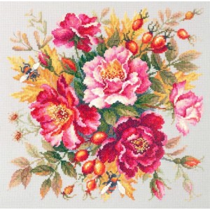 MN 140-002 Cross stitch kit - Flower magic - dogrose
