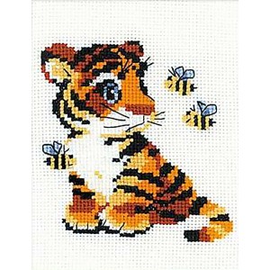 RIO HB092 Cross stitch kit with yarn - Stripes