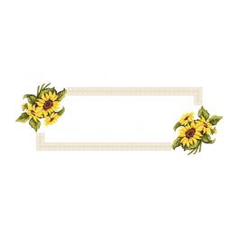 W 10451 stickvorlage ONLINE pdf - Tischläufer mit Sonnenblumen
