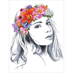 Z 10308 Cross stitch kit - Summer lady
