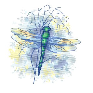 Z 10470 Cross stitch kit - Sapphire dragonfly