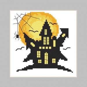 GU 10474 Cross stitch pattern on paper - Postcard - Ghost house