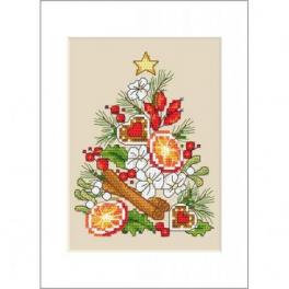 S 10233 Kreuzstichvorlage für Smartphone - Karte - Weihnachtsbaum