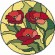 Kreuzstichmuster für Smartphone - Mosaikmalerei - Mohnblumen