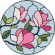Kreuzstichmuster für Smartphone - Mosaikmalerei - Magnolie