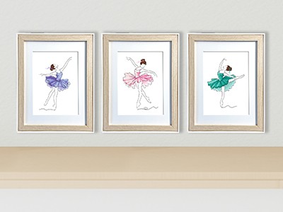 Neue Serie von Ballerinas zum Sticken